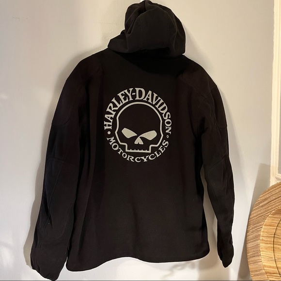 Harley Davidson Black Full Zip Waterproof Jacket